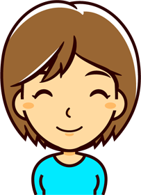 女の人のイラスト/笑う2