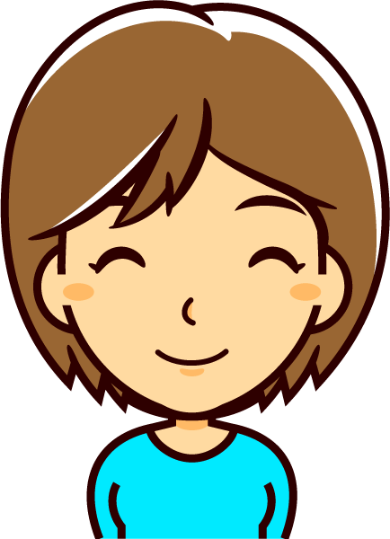 女の人のイラスト/笑う2