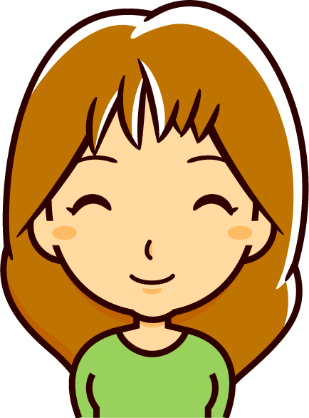 女の人のイラスト/笑う3