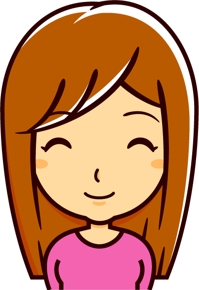 女の人のイラスト/笑う4