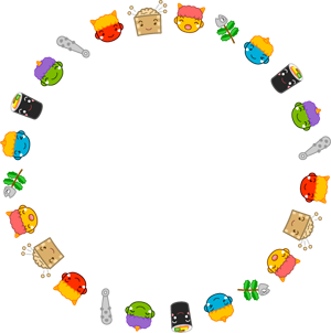 節分の飾り罫イラスト