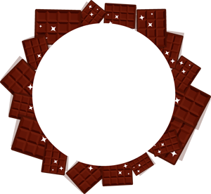 板チョコ飾り罫イラスト