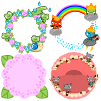 6月の飾り罫イラスト