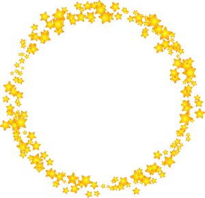 星の飾り罫イラスト