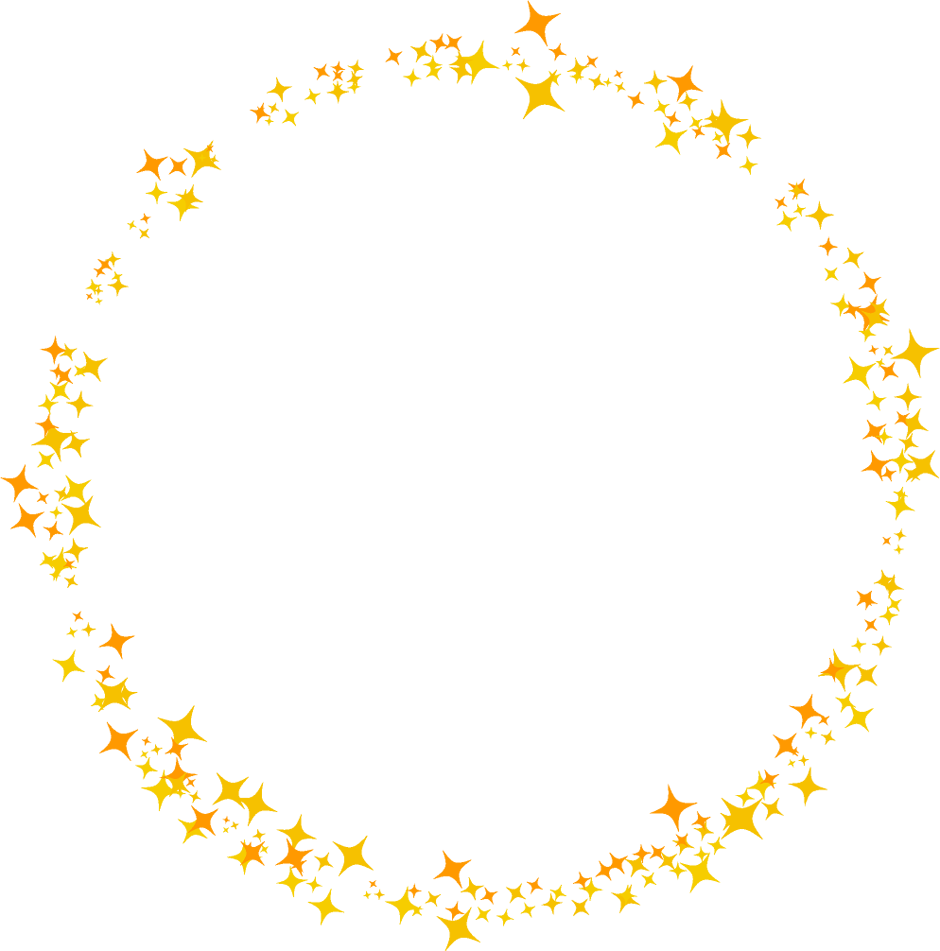 キラキラ光る飾り罫イラスト