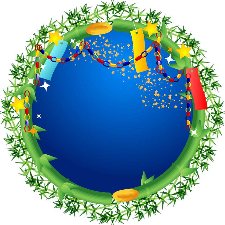 七夕飾りの飾り罫イラスト