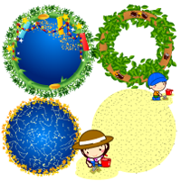 7月の飾り罫イラスト