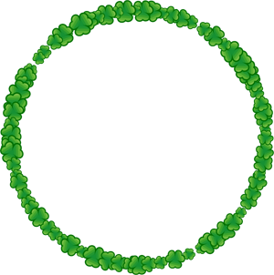 クローバーの飾り罫イラスト