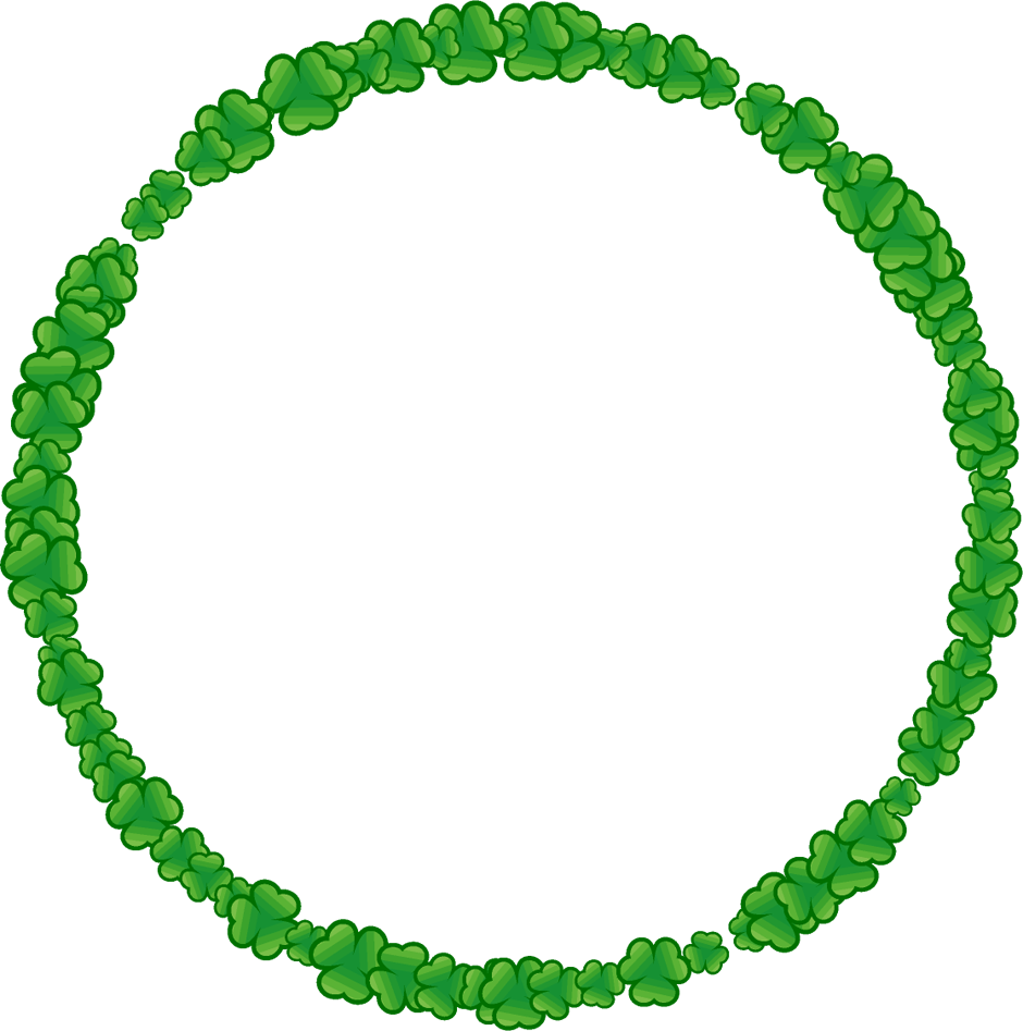 クローバーの飾り罫イラスト