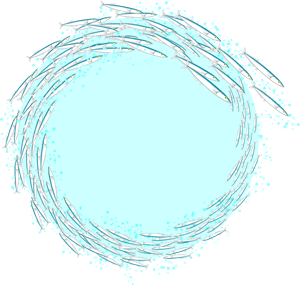 秋刀魚飾り罫イラスト