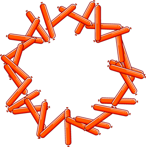 魚肉ソーセージ飾り罫イラスト