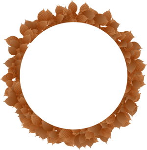 落ち葉の飾り罫イラスト