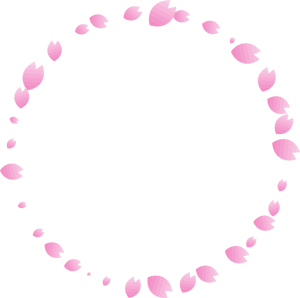 桜の花びらの飾り罫イラスト