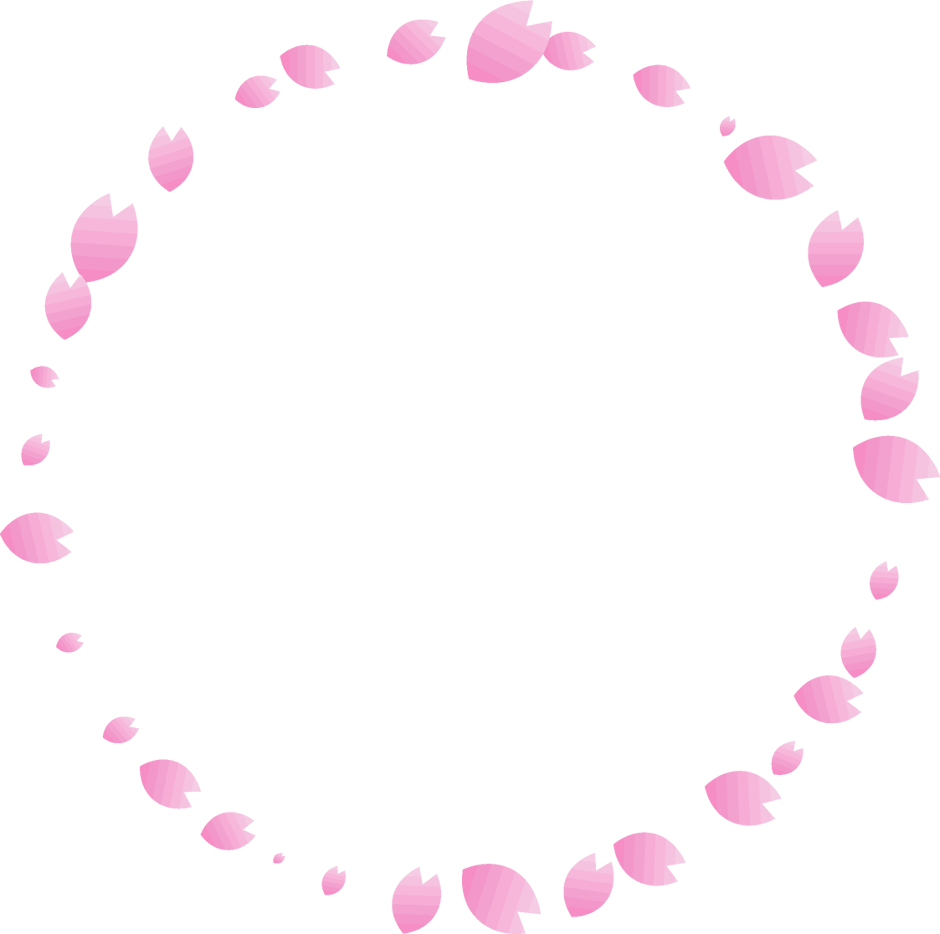 桜の花びらの飾り罫イラスト