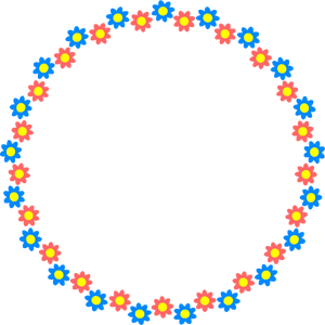 花飾り罫イラスト