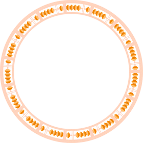 そろばんの飾り罫イラスト/珠2