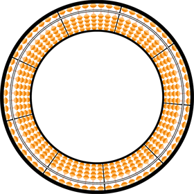 そろばんの飾り罫イラスト