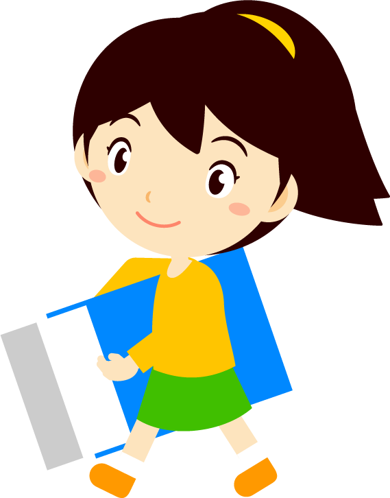 消しゴムを持った女の子イラスト