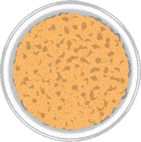 米のイラスト/玄米_真上