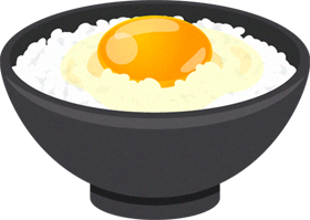 卵かけご飯のイラスト