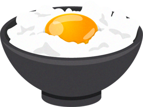 卵かけご飯のイラスト_ふわふわ