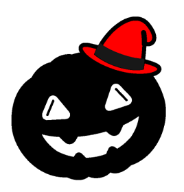 ジャックオランタンのシルエットイラスト