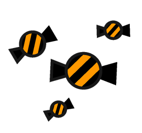 キャンディーのシルエットイラスト