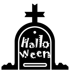 お墓のシルエットイラスト