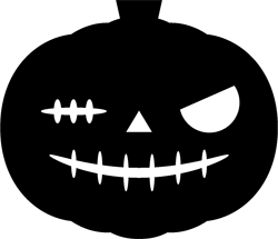 パンプキンのイラスト/モノクロ3