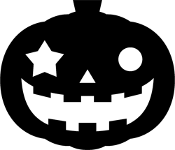 パンプキンのイラスト/モノクロ4