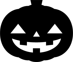 パンプキンのイラスト/モノクロ6