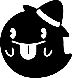 ゴーストのイラスト/モノクロ