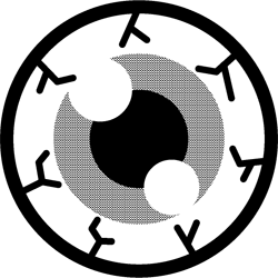 目玉イラスト/モノクロ