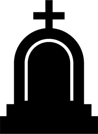 墓イラスト/モノクロ