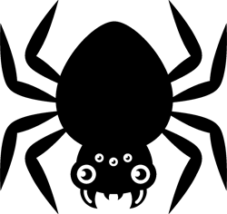 蜘蛛イラスト/モノクロ