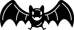 吸血コウモリのイラスト/モノクロ