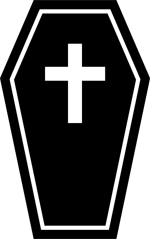 棺イラスト/モノクロ