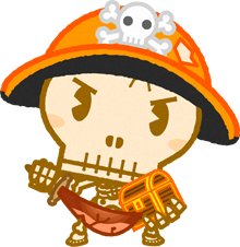 海賊スケルトンのイラスト