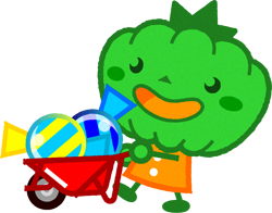パンプキンマンのイラスト/飴を運ぶ