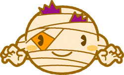 両手を広げるミイラ男のイラスト