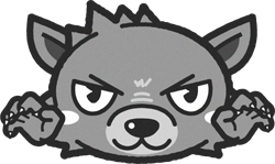 両手を広げる狼男のイラスト