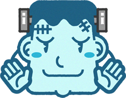 両手を広げる人造人間のイラスト