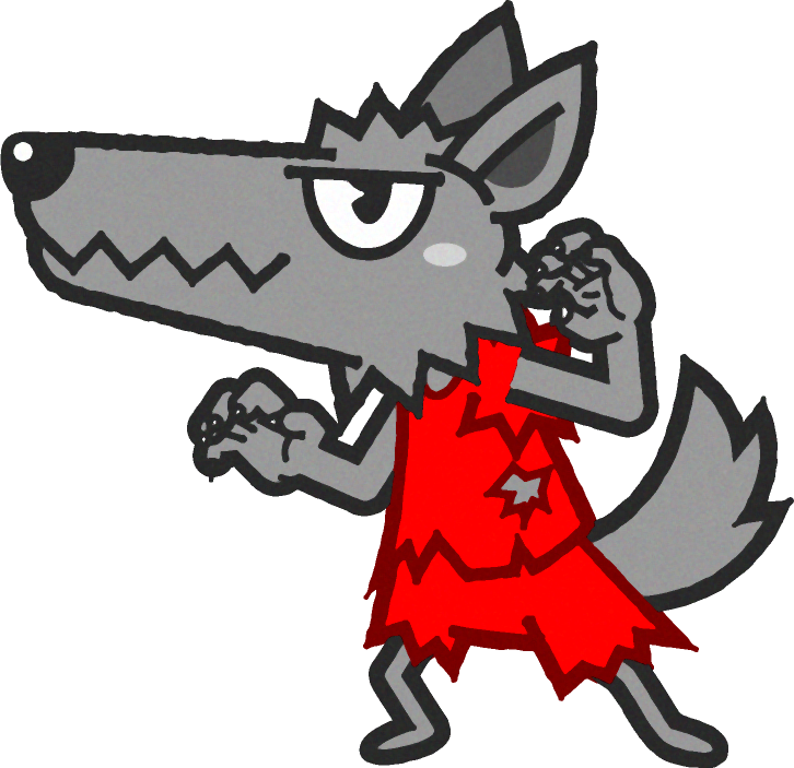 狼男のイラスト/横向き