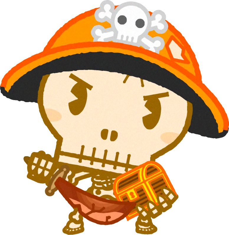 海賊スケルトンのイラスト