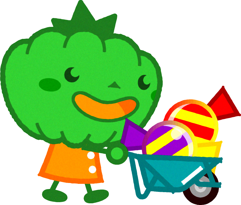 パンプキンマンのイラスト/キャンディを運ぶ