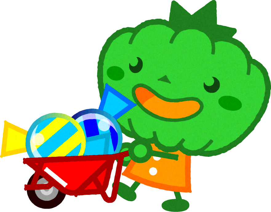 パンプキンマンのイラスト/飴を運ぶ