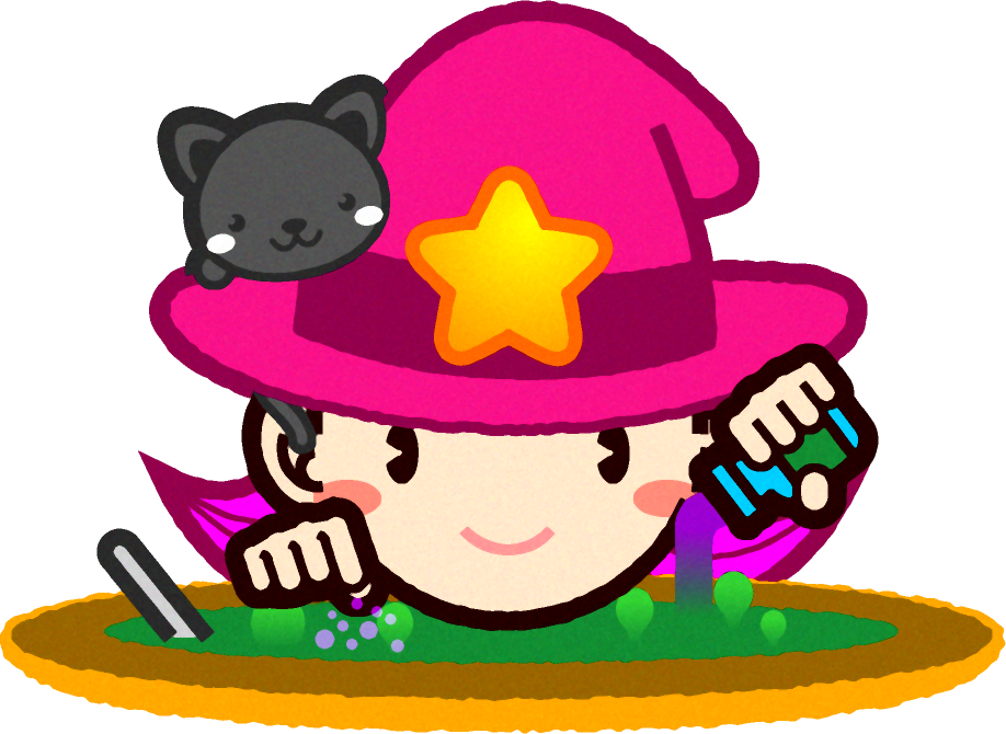 錬金術中の魔女のイラスト