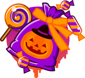 飴の詰め合わせイラスト/ジャックランタン