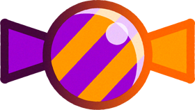 丸いキャンディのイラスト