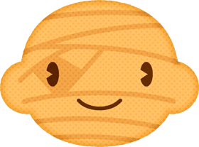 クッキーのイラスト/ミイラの顔